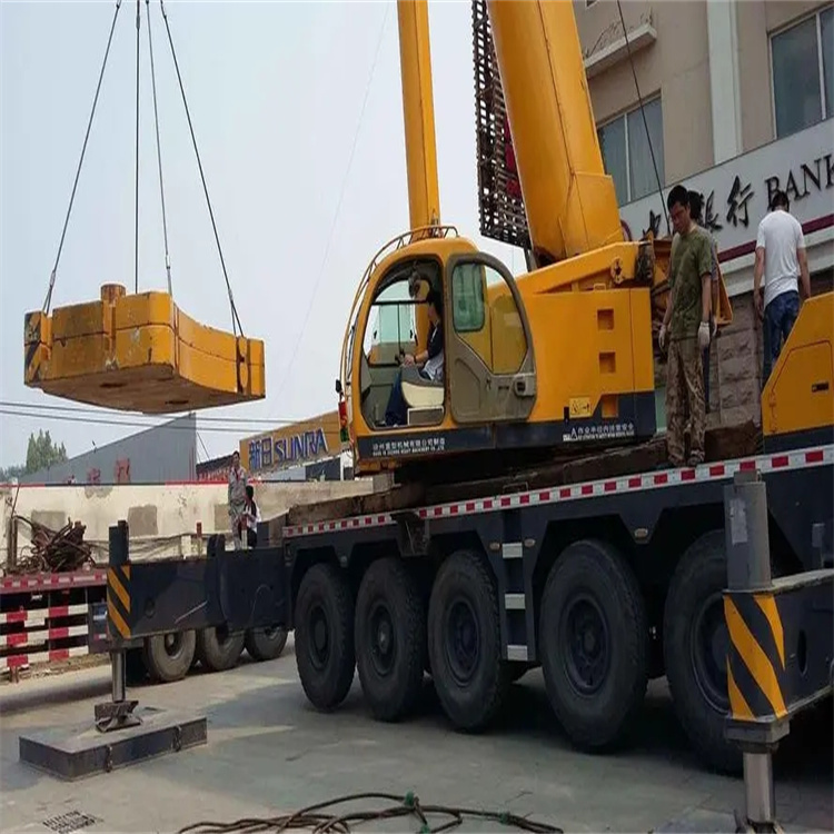 威海当地吊车出租|机器吊装|75吨|工厂搬迁服务